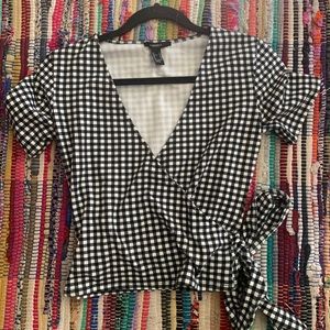 forever 21 gingham supplice top